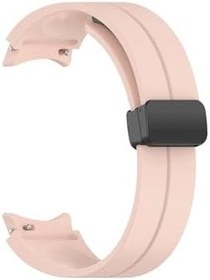 Resim Gpack Samsung Galaxy Watch 6 44mm ile Uyumlu Silikon Mıknatıslı Ayarlanabilir Kordon, Bronz 