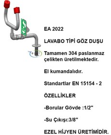 Resim Ea 2022 Lavabo Tipi Göz Duşu 