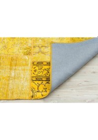 Resim Sarı Rengiyle Evinizi Süsleyen Patcwork Halı 120 X 180 Model : 5224 