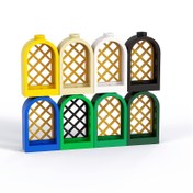 Resim 10 Parça Kemerli Pencere ve Kapı Çerçeveli Yapı Blok Seti - Birbirine Geçmeli Blok Sistemi, 30044 ve 30046 ile Uyumlu, Beyaz ve Çok Renkli Seçenekler (Sarı, Siyah, Yeşil, Mavi, Kahverengi, Gri) 