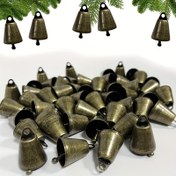 Resim 18 adet Vintage Bronz Renkli Açık Çan Şarkıları Seti, Çiftlikler, Çimler ve Bahçeler için Mükemmel, Minimalist Dış Mekan Bahçe Dekorasyonları için Uygun. 