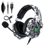 Resim Treasures Onıkuma K8 Rgb Oyun Kulaklığı - Gürültü Önleyici Mikrofon, 50mm Sürücü, Ps4/xbox/pc Uyumlu Kamuflaj Siyahı 
