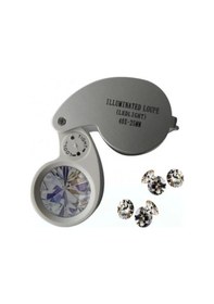 Resim -mini 40x25mm Takı Büyüteç, Cep Büyüteç, Teftiş, Elmas Pullar, Madeni Kontrol Lup Mg21011 Diğer 