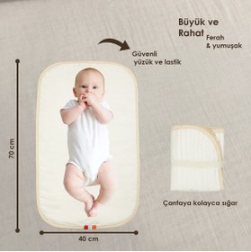Resim Modakids Su Geçirmez Alt Açma Minderi Bakım Pedi Örtüsü Bebek Bezi Değiştirme Matı 