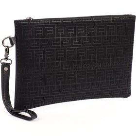 Resim Capone Outfitters Saten Labirent Desenli Paris Kadın Clutch Çanta 