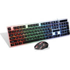 Resim Concord C-5928 Oyuncu Rainbow/usb/rgb Işıklı Klavye Mouse Türkçe Q 