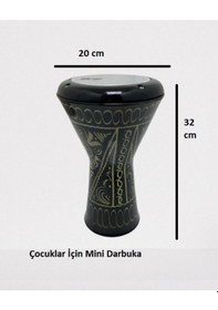 Resim Cümbüş Mini Mısır Erzincan İşlemeli Siyah Darbuka 
