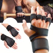 Resim Yarım Parmak Spor Eldivenleri - Çekme, Barbell Kaldırma & Ağırlık Kaldırma için Ayarlanabilir Bilek Desteği, Nefes Alabilen Polyester Kumaş ve Cırt Cırt Kapatma, Siyah/Kırmızı, Spor & Fitness Ekipmanları, Spor Salonu Aksesuarları 