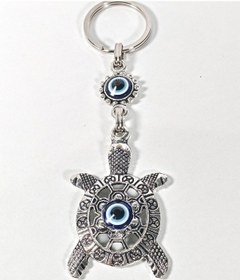 Resim Nazar Boncuklu Kaplumbağa Figürlü Anahtarlık Sabır, Bereket Ve Koruyucu Enerji Çok Renkli 