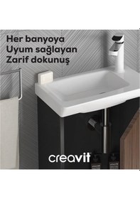 Resim Creavit Lavabo Sifon 33 Cm G1 1/4 Mat Siyah Siyah 