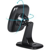 Resim Adaman Premium Serisi F019 Araç Içi 360 Derece Dönen Manyetik Telefon Tutucu Siyah 