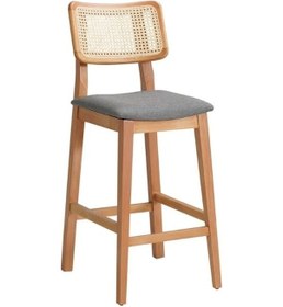 Resim Zeus Hazeranlı Bar Sandalyesi Gri 