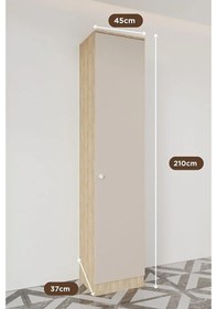 Resim Evora Modül 5 Modern Portmanto Askılı Ayakkabılık Vestiyer Vizon - Lefkas Vizon 