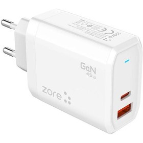 Resim Rba Aksesuar Always-02 Gan Tech Type-c Pd4.0 Usb-a Qc3.0 Hızlı Şarj Özellikli Seyahat Şarj Başlığı 45w - Bey Beyaz 
