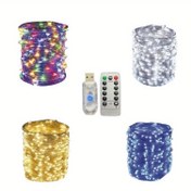 Resim USB Uzaktan Kumandalı LED Bakır Tel Işık, 8 Modlu, Bahçe, Düğün, Parti, Ağaç, Noel ve Tatil Süslemeleri İçin Uygun Dekoratif Aydınlatma 