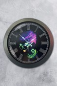 Resim Bahat Salon Ofis Duvar Saati Gri Metal Çerçeve 36 Cm 