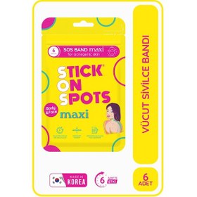 Resim S.o.s Maxi 6 Lı Vücut&yüz Sivilce/akne Bandı - Pimple Patch - Hidrokolloid Bant 