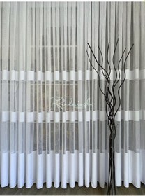 Resim Tül Perde Derin Desen Armür Düz Enine Hizalı 