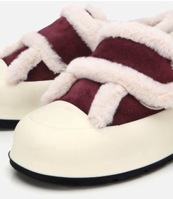 Resim Hotiç Kadın Süet Deri Bordo İçi Kürklü Kalın Bantlı Spor Ayakkabı 01ayh316800a780 01ayh316800a780 Bordo 