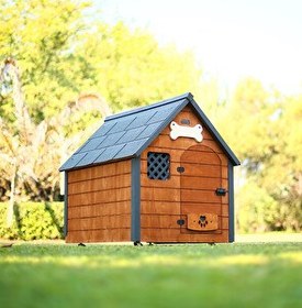 Resim Mandu Isı Yalıtımlı Large Ahşap Köpek Kulübesi 