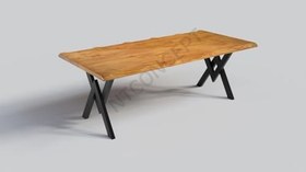Resim NTConcept Vinne Doğal Ahşap Yemek Masası (85 x 200 cm) 