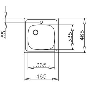 Resim Teka E50 1B (46.5 x 46.5) Paslanmaz Çelik Eviye 