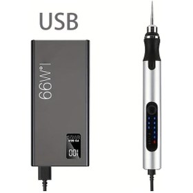Resim Createtech Mini 3.6v Akülü Kablosuz Gravür Kalemi Ve Matkap Öğütücü Seti 