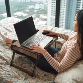Resim Hype Store Vigo Wood - BT201 Katlanır Ayaklı Laptop Çalışma Sehpası 