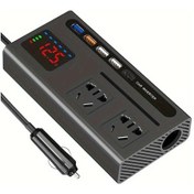 Resim Xuweiwei G8 Kxiy 200w Araç Montajlı İnverter 12v 24v Evrensel Güç Dönüştürücü 4 Usb 1 Pd Portlu Led Ekranlı Akıllı Araba Şarj Cihazı 