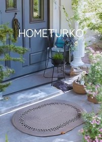 Resim Doğal Jüt ve Pamuklu Kapı Önü Paspası – Kaymaz Tabanlı, Dekoratif ve Dayanıklı, İç ve Dış Mekan Kullanımı için, Banyo, Balkon, Teras ve Evcil Hayvan Alanlarına Uygun (Gri, 60 * 90) 