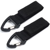Resim Samdoo Siyah Nilon Kemer Klipsi, 2 Adet Paket, 4cm'ye Kadar Kemerlere Uygun, 10.5cm Uzunluk, Hafif Tasarım 