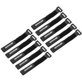 Resim 10 Adet Yüksek Kaliteli Rc Pil Kaymaz Bağlama Kayışı - 21x2cm Siyah 