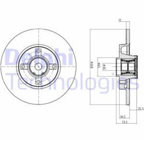 Resim DELPHI BG9053RSC Fren 424946 (WF835581) (Fiyat:1 Adet İçindir) 