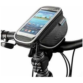 Resim Bisiklet Gidon Çantası Iphone ve SamsungTelefon Uyumlu Siyah 