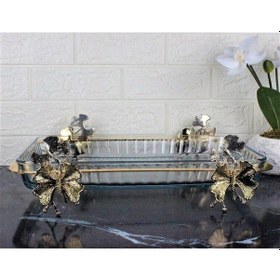 Resim Atabey Home Kelebek Ayak Dikdörtgen Borcam Tepsi 