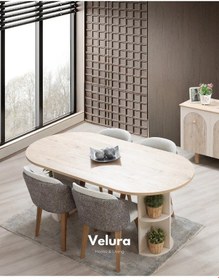 Resim Eris Yemek Odası Takımı Yemek Masası + 4 Adet Sandalye Beyaz 