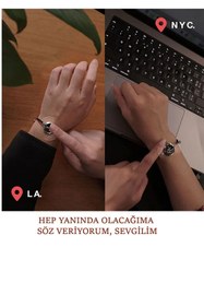 Resim Totwoo Mesafe Bilekliği - Akıllı Dokunmatik Sevgililer Bilekliği 