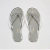 Resim Kadın Parıltılı Silver Parmak Arası Terlik Parıltılı Silver Gümüş 