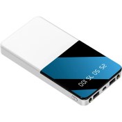 Resim / Dijital Ekran / Yüksek Kapasite / Evrensel / Çift USB / Şarj Cihazı Iş Gezisi Mobil Ph Dış Mekan Kampı Beyaz (Yurt Dışından) 