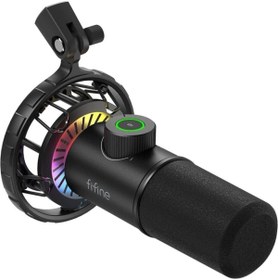 Resim Fifine K658 Usb Mikrofon Rgb Yayıncı Bilgisayar Mikrofonu. 