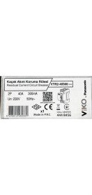 Resim Viko 2X40 Amper Kaçak Akım Rölesi 300MA 