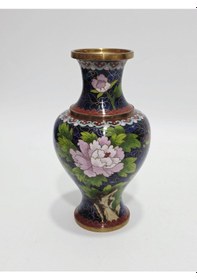 Resim Antika Cloisonne Mini Vazo 20,50cm 018 