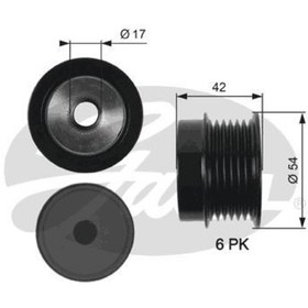 Resim GATES OAP7035 ALTERNATÖR KASNAĞI RULMANLI VECTRA C ASTRA H ZAFIRA 