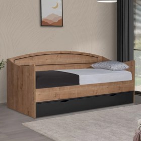 Resim Setay Karyola, Soft Çekmeceli Karyola 90X200 - Ceviz/gri 