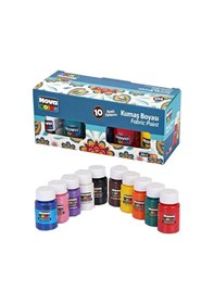 Resim Kumaş Boyası 10 Renk 30 ML 1 Paket Tişört Çanta Tekstil Boyası 10 Lu 30 ML Canlı Renkler 