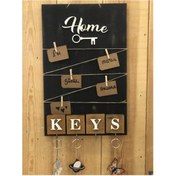Resim Dekoratif Home Keys Ahşap Resimlik Ve Notluk (kahverengi) 
