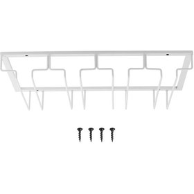 Resim Askılı Demir Şarap Bardağı Rafı Tutucu Cam Rafı Sergileme Rafı Düzenleyici Dekorasyon 4 Yer 