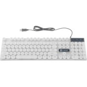 Resim Kablolu Oyun Klavyesi Multimedya Anahtarları Rgb Backlight Punk Beyaz 2 (Yurt Dışından) 