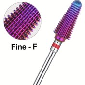 Resim Tornado Tırnak Matkap Ucu, Profesyonel 3/32" Mor Karbür Tungsten Uçları, Sert Jel ve Akrilik için Hızlı Çıkarma, Manikür Pedikür Tırnak Parlatma Aracı - İnce 