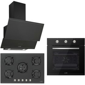 Resim Luno Siyah Max Ankastre Set (3420.90 - LC5365B01 - F6503B04) 